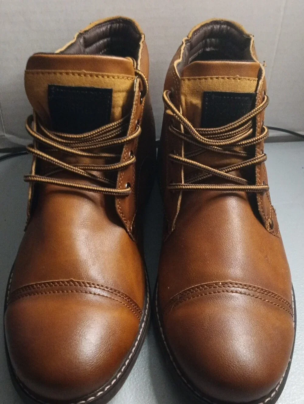 Men's Tan Leather Chukka Boots - Lace-Up Ankle Boots